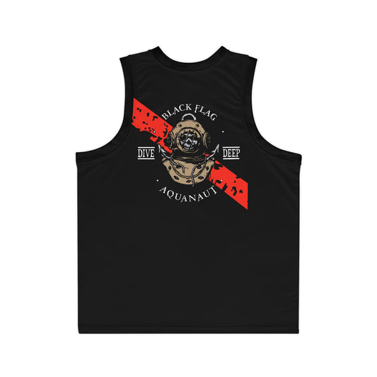 Dive Center Unisex Tank (Black) – “Black Flag” Aquanaut Graphic