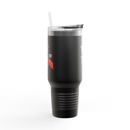 40oz Insulated Travel Mug (Aquanaut) — Customizable "Your Text" White Tumbler