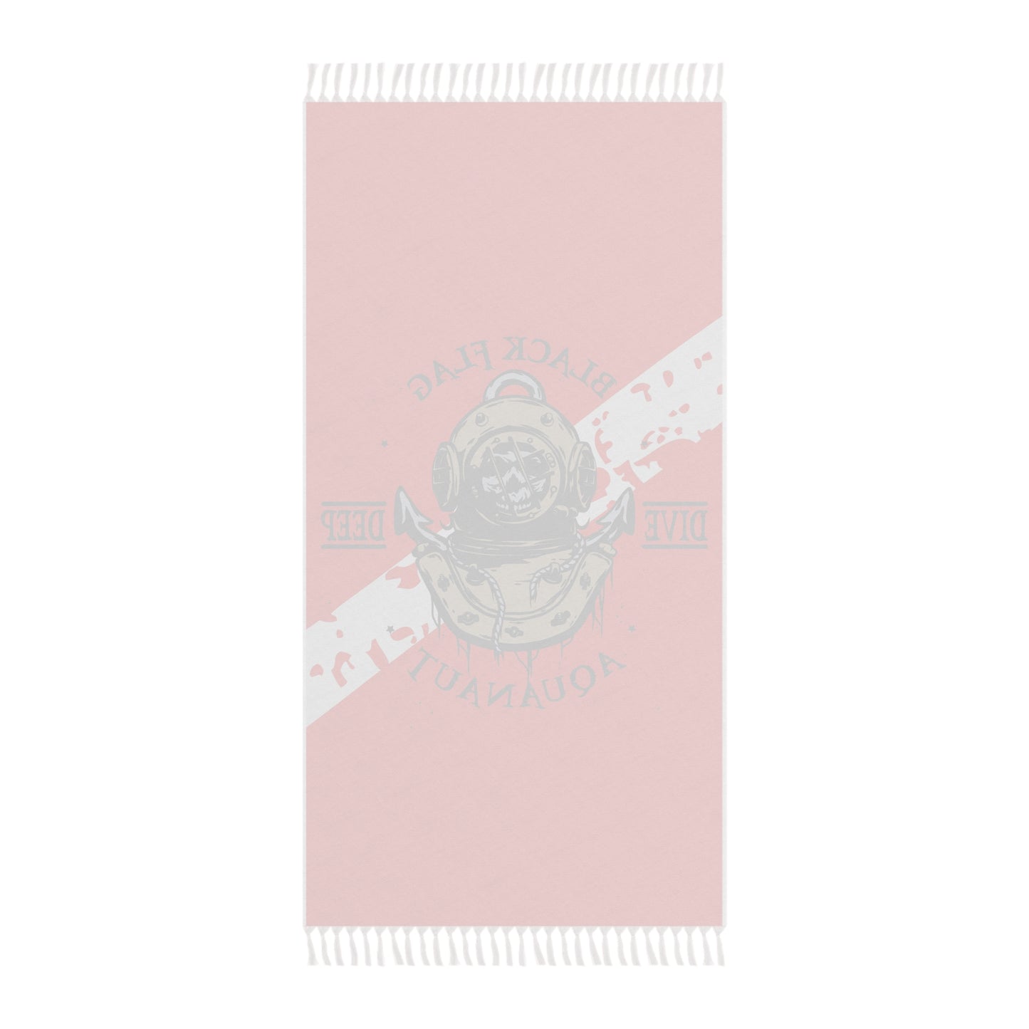 Dive Center Beach Towel — Black Flag Octopus Diver Design