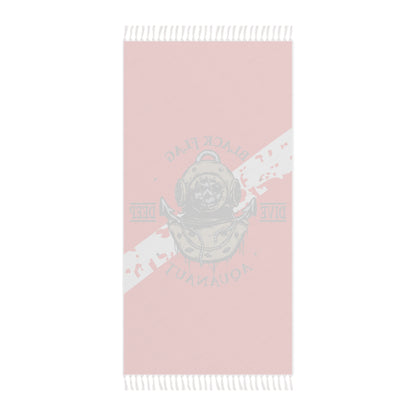 Dive Center Beach Towel — Black Flag Octopus Diver Design