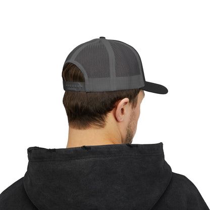 Trucker Cap - Skull & Crossed Oar Fishing Patch