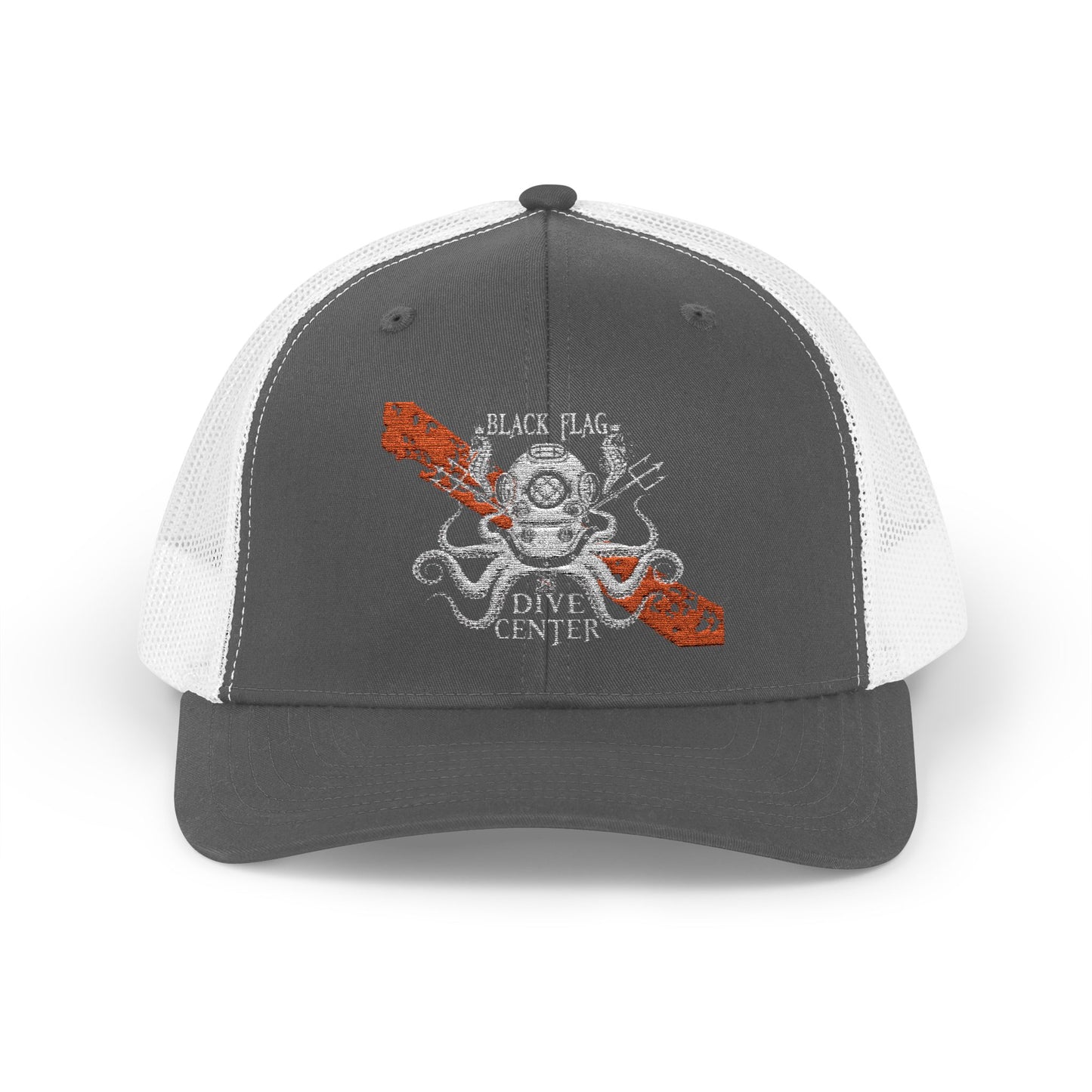 Trucker Cap - Skull & Crossed Oar Fishing Patch