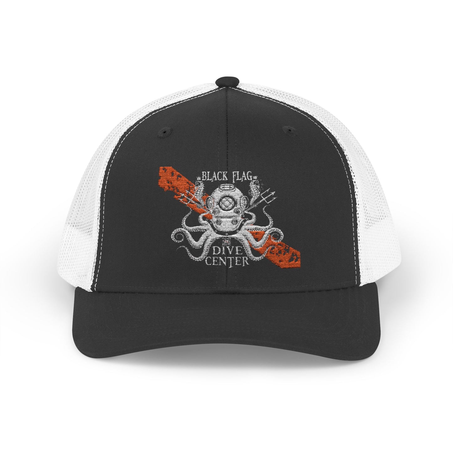 Trucker Cap - Skull & Crossed Oar Fishing Patch