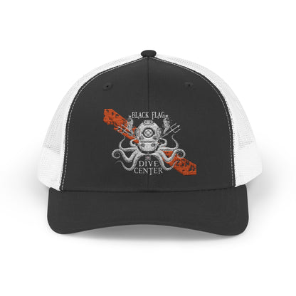Trucker Cap - Skull & Crossed Oar Fishing Patch