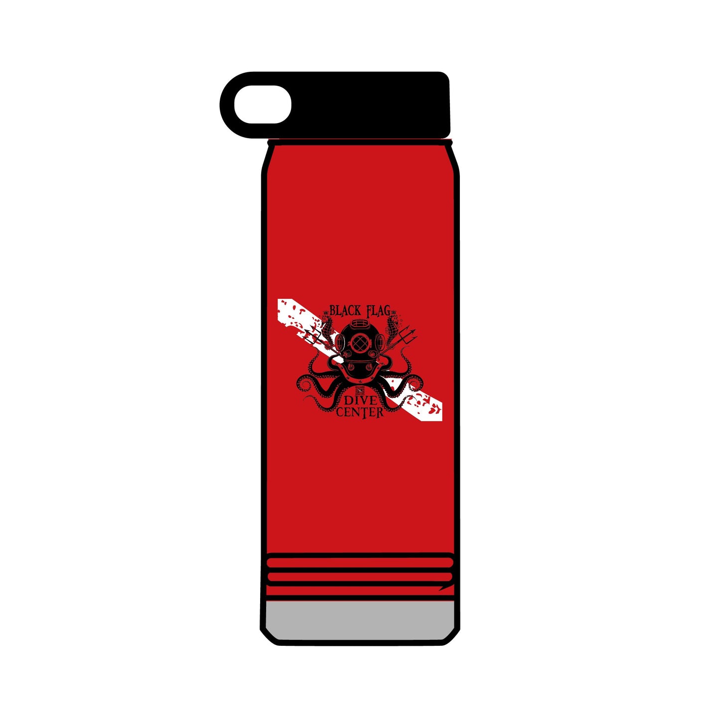 32oz Dive Center (Octopus) Water Bottle — Black Pup Scuba Logo Insulated Bottle