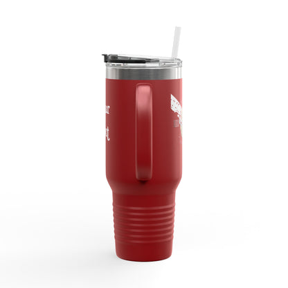 40oz Insulated Travel Mug (Aquanaut) — Customizable "Your Text" White Tumbler