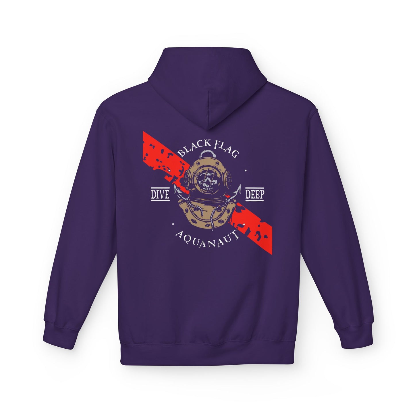 Dive Center Hoodie — 'Black Flag Aquanauts' Vintage Diving Helmet Design