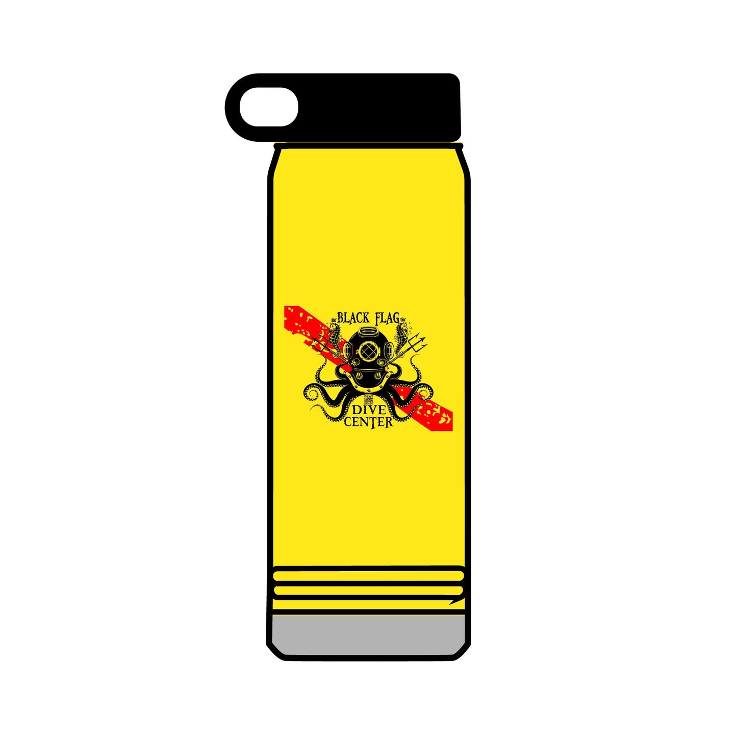 32oz Dive Center (Octopus) Water Bottle — Black Pup Scuba Logo Insulated Bottle