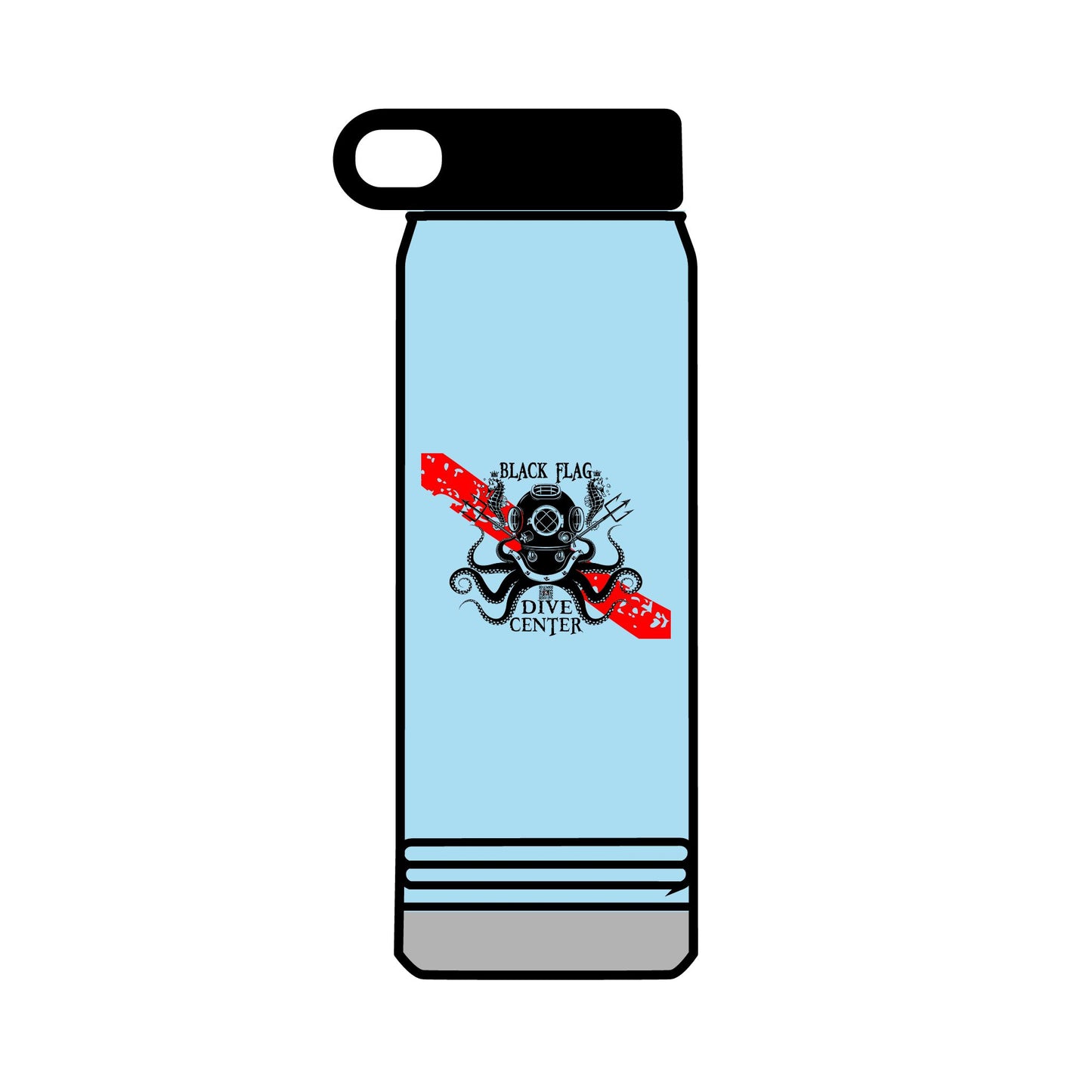 32oz Dive Center (Octopus) Water Bottle — Black Pup Scuba Logo Insulated Bottle