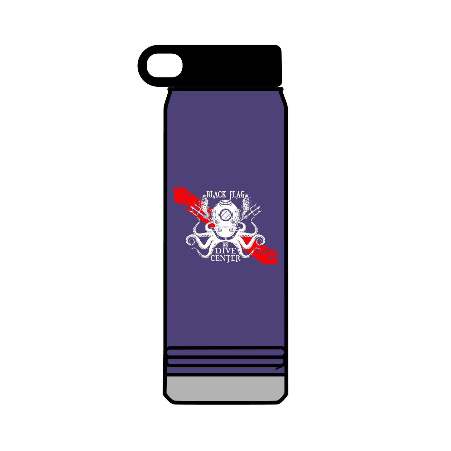 32oz Dive Center (Octopus) Water Bottle — Black Pup Scuba Logo Insulated Bottle