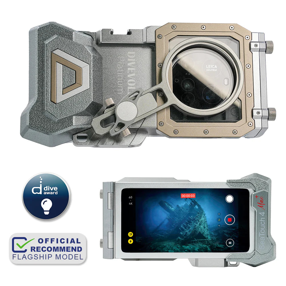 DIVEVOLK SeaTouch 4 Max Platinum Underwater Touchscreen Housing for Smartphone