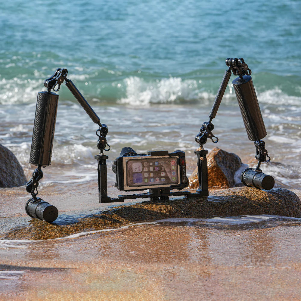 Double Ball Extension Arm 8-inch and 5-inch | Universal underwater photography accessories