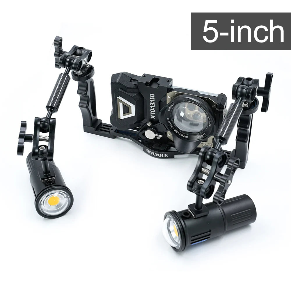 Double Ball Extension Arm 8-inch and 5-inch | Universal underwater photography accessories
