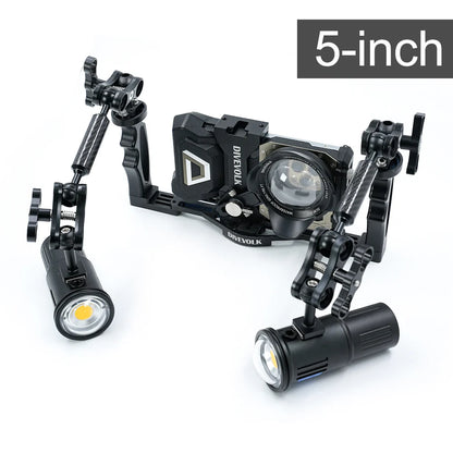 Double Ball Extension Arm 8-inch and 5-inch | Universal underwater photography accessories