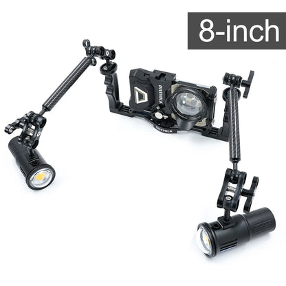 Double Ball Extension Arm 8-inch and 5-inch | Universal underwater photography accessories