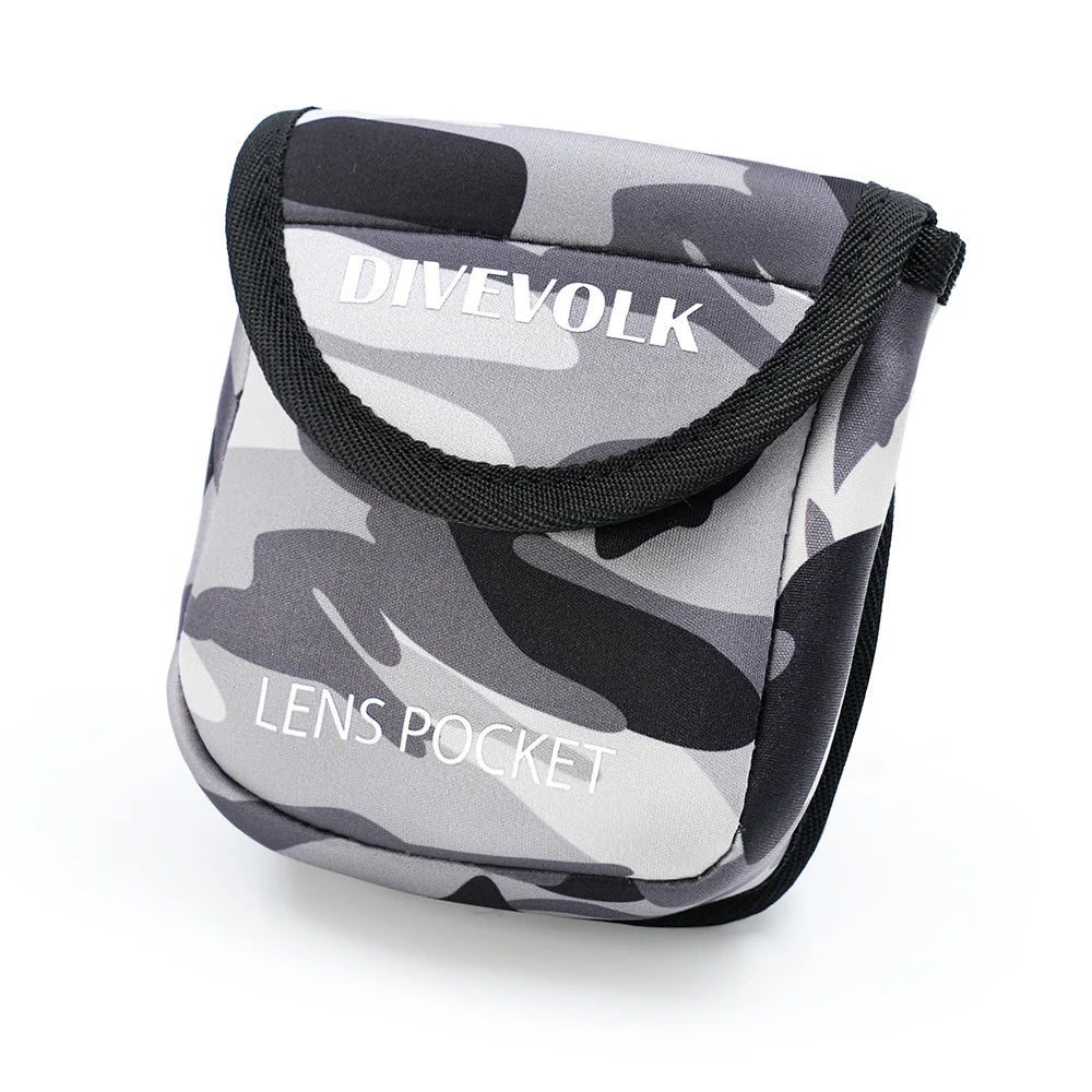 DIVEVOLK Multifunctional Lens Pocket for lens storage underwater, easy to change lenses, photography accessory